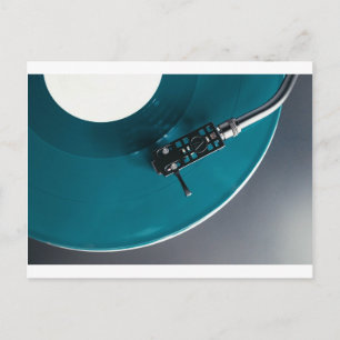 Turntable Vinyl Record Album Music Postcard