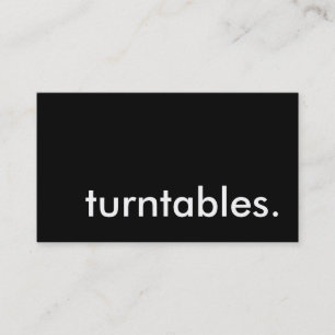 turntables. business card