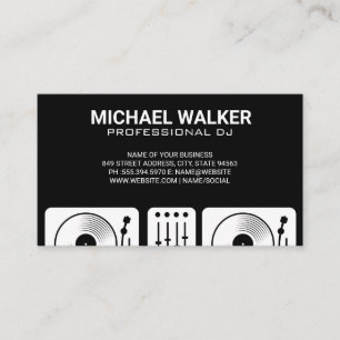 Turntables DJ Business Card
