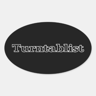 Turntablist Oval Sticker