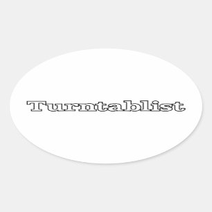 Turntablist Oval Sticker