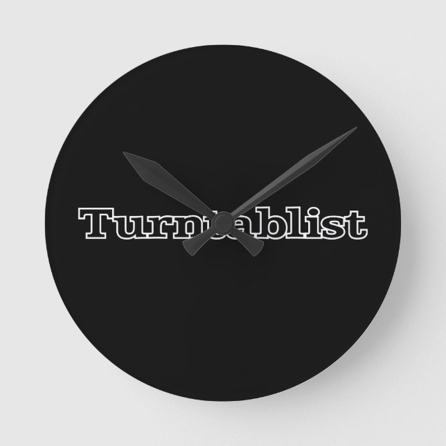 Turntablist Round Clock (Front)