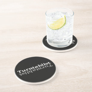 Turntablist ʇsılqɐʇuɹn⊥ coaster