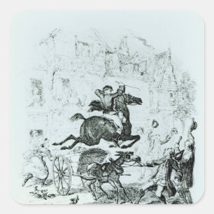 Turpin's  Flight Through Edmonton Square Sticker