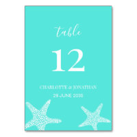 Turqoise Modern Tropical Starfish Beach Wedding