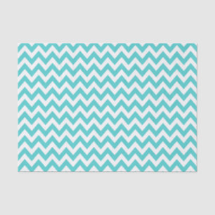 Turqoise ZigZag / Chevron Pattern Tissue Paper