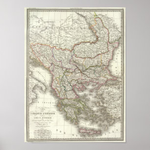 Turquie d'Europe, Grece - Turkey and Greece Poster