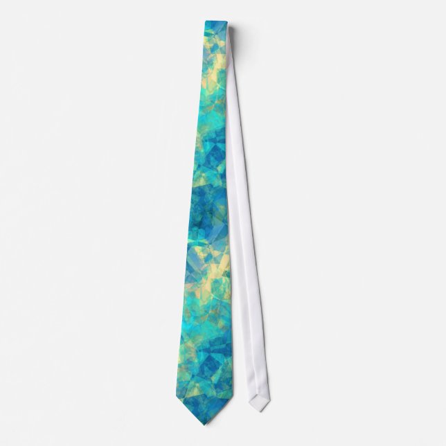 Turquise Crumpled Texture Tie (Front)