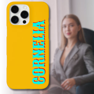 Turquoise 3D Red Modern Name Funny Amber iPhone 16 Pro Max Case