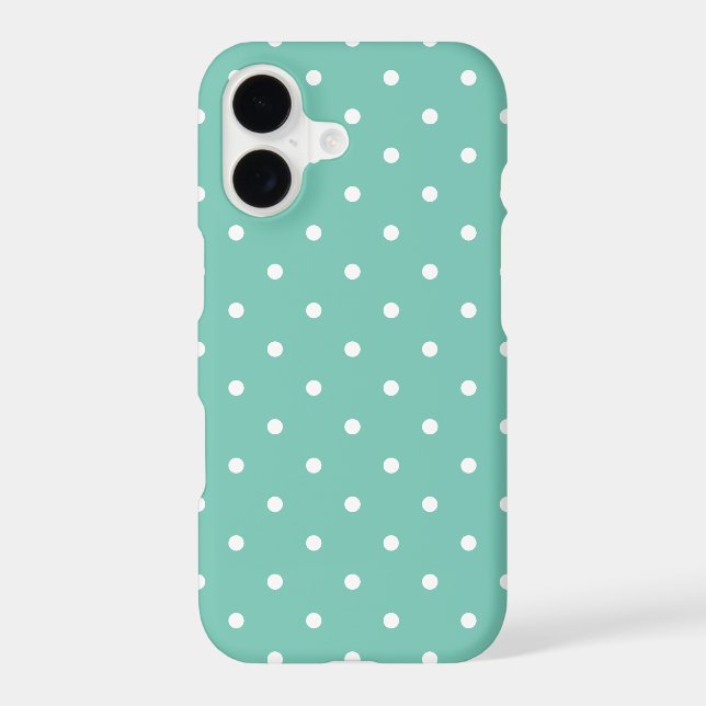 Turquoise 50s Polka Dot iPhone 7 Plus Case (Back)