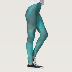 Turquoise Abstract Leggings