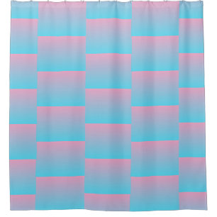 Turquoise abstract pattern Shower Curtain