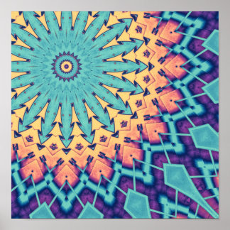 Turquoise Abstract Poster