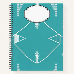 Turquoise Abstract Spiral Notebook