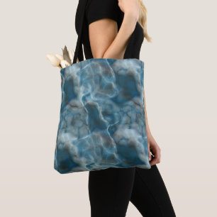 Turquoise Abstract Tote Bag