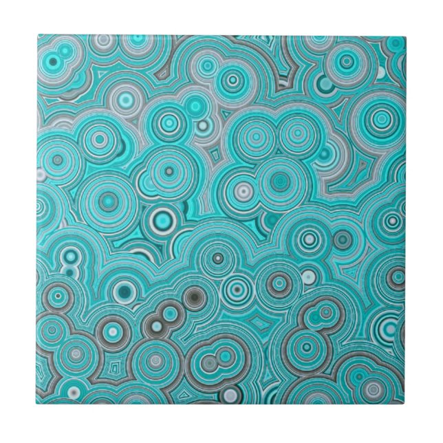 Turquoise Agate Flow – Elegant Abstract Pattern Tile (Front)