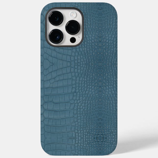 Turquoise Alligator Texture Print Case-Mate iPhone Case (Back)
