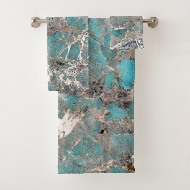 Turquoise Amazonite  Bath Towel Set (Insitu)