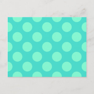 Turquoise and Aquamarine Dots Postcard