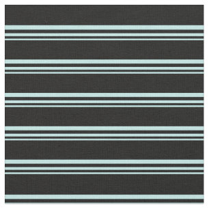 Turquoise and Black Striped Pattern Fabric