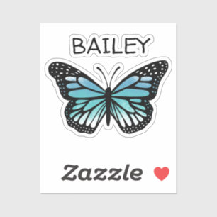 Turquoise and Blue Butterfly Personalised