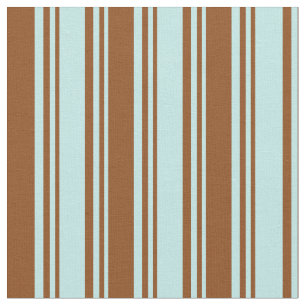 Turquoise and Brown Coloured Striped Pattern Fabric