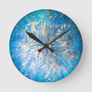 Turquoise and gold clock
