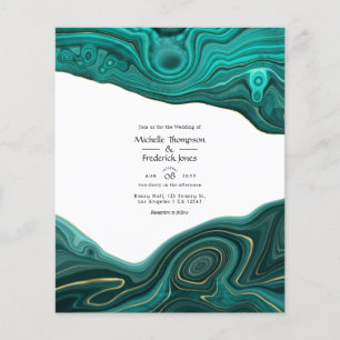 Turquoise and Gold Strata Agate Wedding Flyer