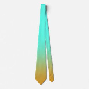 Turquoise and Gold Tie