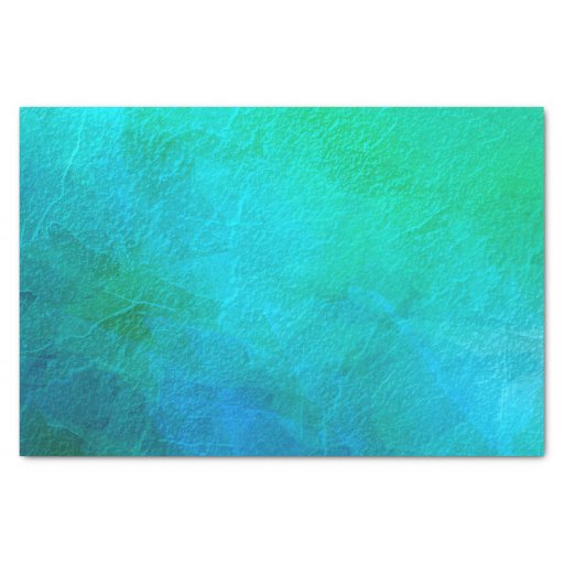 Image of Turquoise and Green Abstract Art Tissue Paper