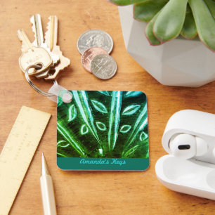 Turquoise And Green Keychain