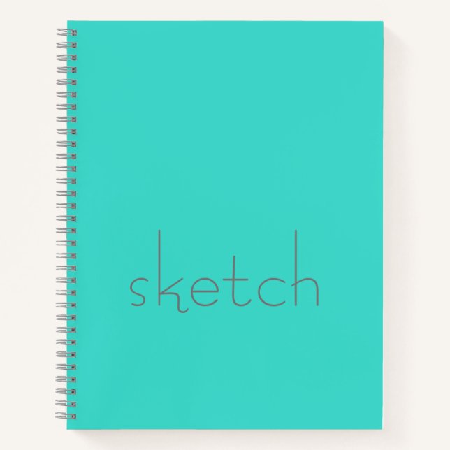Turquoise and Grey Sketch Book (Front)