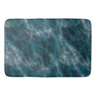 Turquoise and grey water  bath mat