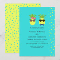 Turquoise and Lemon Tropical Summer Beach Wedding