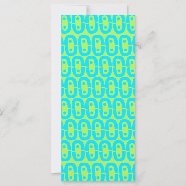 Turquoise and Lime Green Geometric Pattern (Front)