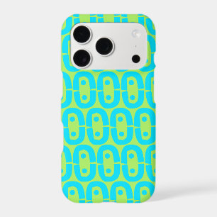 Turquoise and Lime Green Geometric Pattern