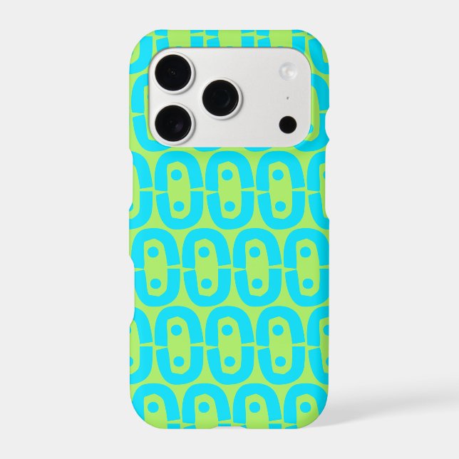 Turquoise and Lime Green Geometric Pattern (Back)
