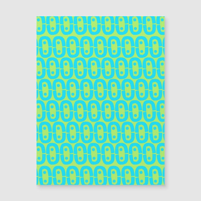 Turquoise and Lime Green Geometric Pattern (Front)