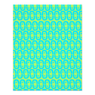 Turquoise and Lime Green Geometric Pattern Photo Print
