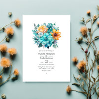 Turquoise and Patina Floral Wedding