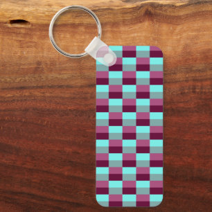 Turquoise and Purple Color Combination Key Ring