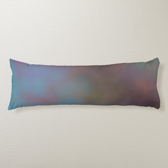 Turquoise and Purple MArbled Cloud abstract Body Cushion (Front)