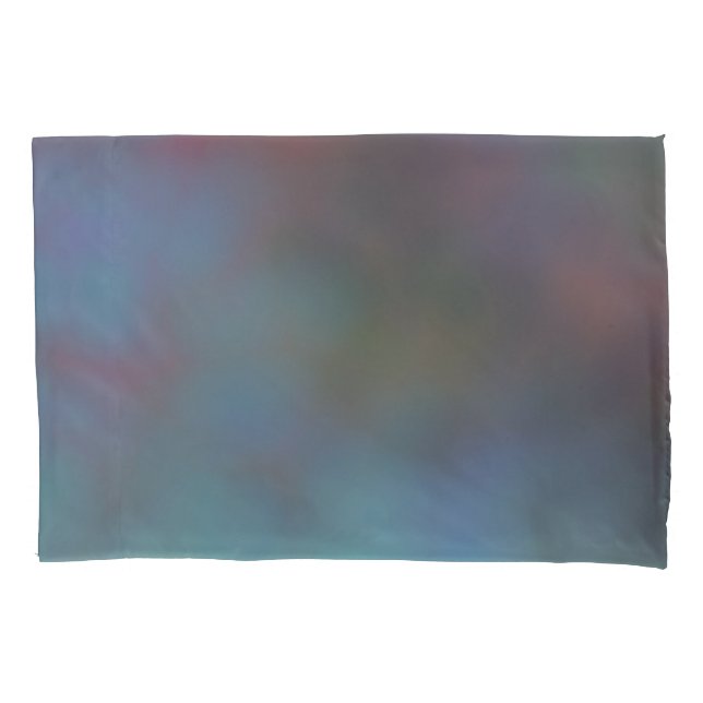 Turquoise and Purple MArbled Cloud abstract Pillowcase (Front)