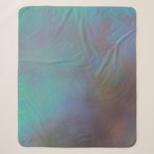 Turquoise and Purple MArbled Cloud abstract Sherpa Blanket
