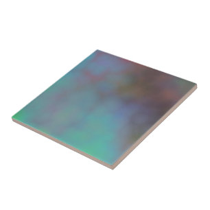 Turquoise and Purple MArbled Cloud abstract Tile