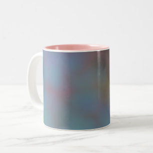 Turquoise and Purple MArbled Cloud abstract Two-Tone Coffee Mug