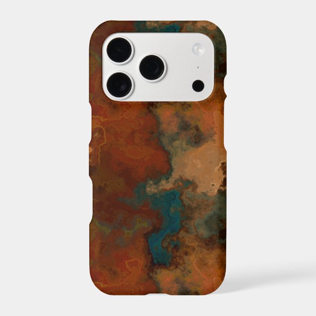 Turquoise and Rust Marble abstract (Back)