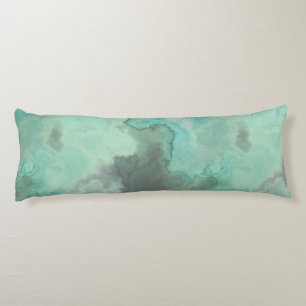 Turquoise and Rust Marble Abstract Body Cushion