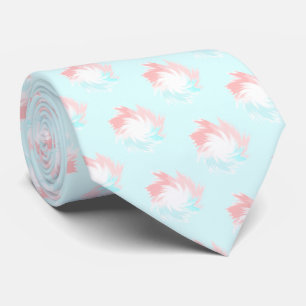 Turquoise and Salmon Pastel Pattern Tie