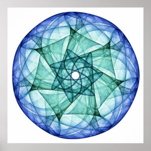 Turquoise and Sapphire Poster